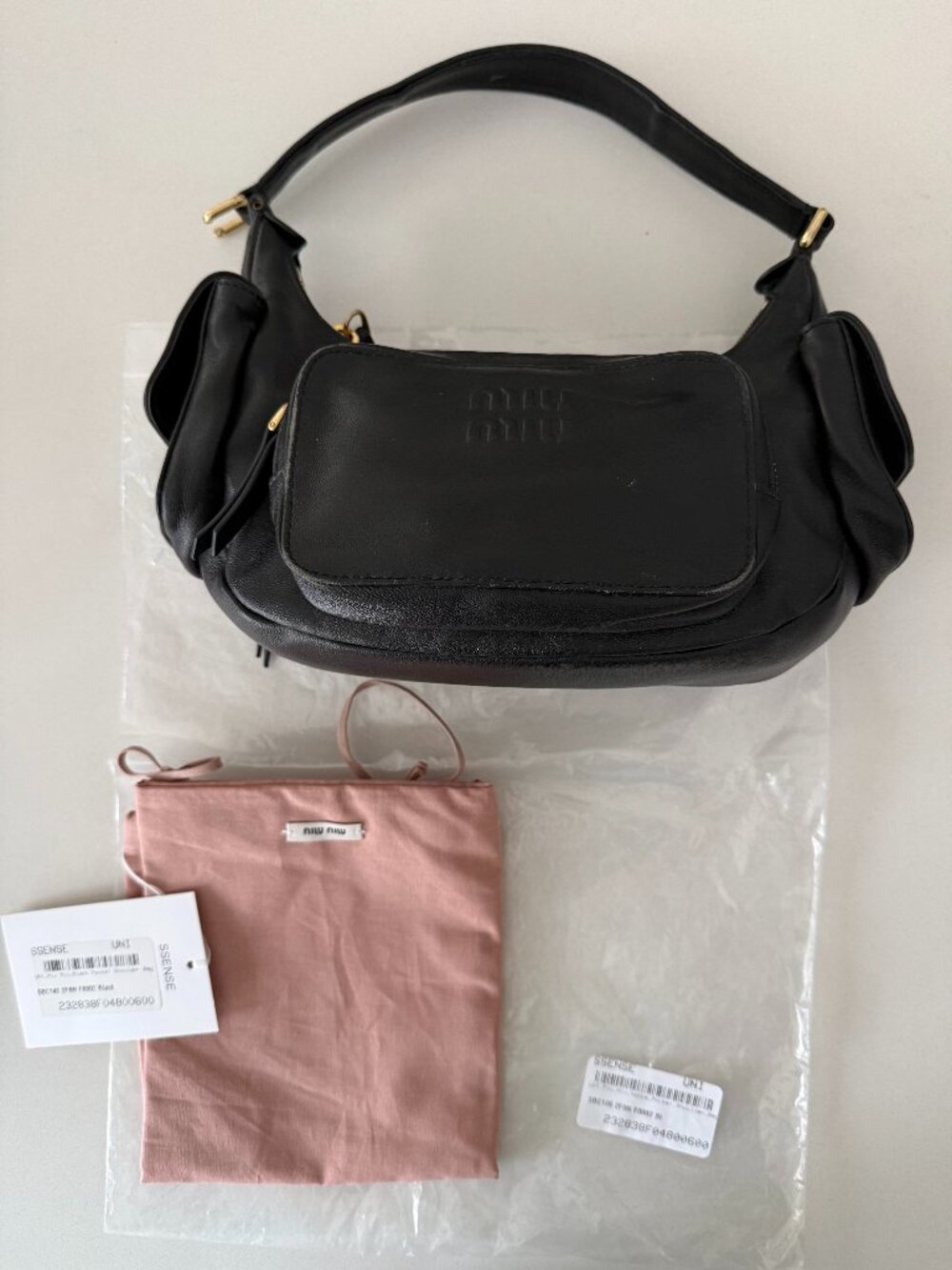 Miu Miu Black Pocket nappa leather bag - please read description